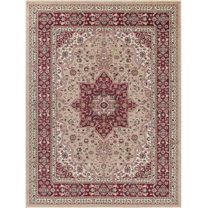 Latitude Vive Huffman Tufted Beige/Red Rug Beige/Red Rectangle 80 x 150cm Latitude Vive Huffman Tufted Beige/Red Rug Beige/Red Rectangle 80 x 150cm