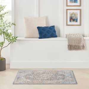 Latitude Vive Casmey Blue;Orange;Ivory Area Rug Ivory Blue Rectangle 76 x 122cm Latitude Vive Casmey Blue;Orange;Ivory Area Rug Ivory Blue Rectangle 76 x 122cm