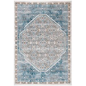 Bloomsbury Market Matherne Hooked Blue Rug Blue Rectangle 160 x 229 cm Bloomsbury Market Matherne Hooked Blue Rug Blue Rectangle 160 x 229 cm
