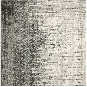 Metro Kissling Hooked Black/Light Grey Rug Black/Light Grey Square 122cm Metro Kissling Hooked Black/Light Grey Rug Black/Light Grey Square 122cm