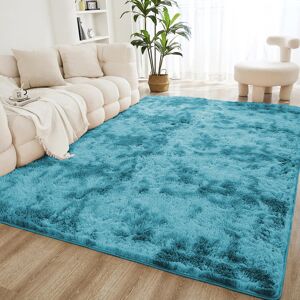 SUPREME BEDDING LTD Solid Colour Machine Tufted Shag Area Rug Tye Dye Teal Runner 80 x 300cm SUPREME BEDDING LTD Solid Colour Machine Tufted Shag Area Rug Tye Dye Teal Runner 80 x 300cm