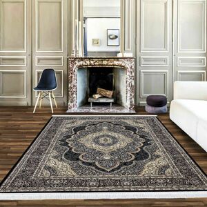 Astoria Grand Modern Area Rug Oriental Style Rugs Bedroom Living Room Traditional Carpet Mats**Black Black Rectangle 240cm x 320cm Astoria Grand Modern Area Rug Oriental Style Rugs Bedroom Living Room Traditional Carpet Mats**Black Black Rectangle 240cm x 320cm