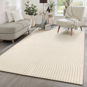 17 Stories Tandra - modern short pile carpet living room bedroom with high-low effect, 3D effect, high pile density and pleasantly soft, (Beige) Beige Runner 80 x 300 cm 17 Stories Tandra - modern short pile carpet living room bedroom with high-low effect, 3D effect, high pile density and pleasantly soft, (Beige) Beige Runner 80 x 300 cm
