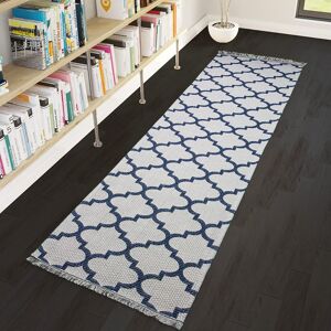 Marlow Home Co. Imhoff Flatweave Cotton Cream/Blue Rug Cream Runner 75 x 300cm Marlow Home Co. Imhoff Flatweave Cotton Cream/Blue Rug Cream Runner 75 x 300cm