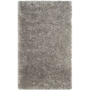 Ebern Designs Aubre Solid Colour Silver Area Rug Silver Rectangle 91 x 152 cm Ebern Designs Aubre Solid Colour Silver Area Rug Silver Rectangle 91 x 152 cm