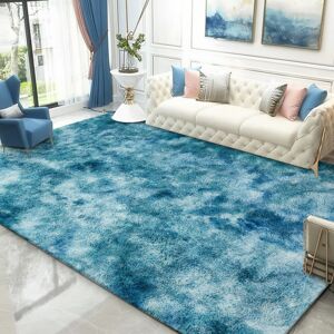 Fairmont Park Shaggy Area Rug Soft Carpet, for Living Room TYE DYE TEAL Rectangle 160 x 230 cm Fairmont Park Shaggy Area Rug Soft Carpet, for Living Room TYE DYE TEAL Rectangle 160 x 230 cm