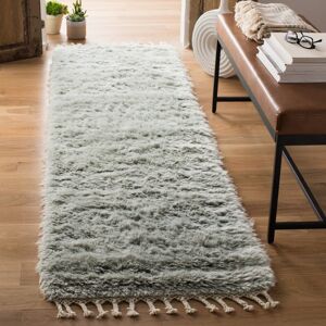 Bloomsbury Market Janik Hand Knotted Blue Rug Blue Runner 69 x 244 cm Bloomsbury Market Janik Hand Knotted Blue Rug Blue Runner 69 x 244 cm