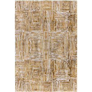 Rio Brenetta Geometric Shapes Gold Area Rug Gold Rectangle 80 x 150cm Rio Brenetta Geometric Shapes Gold Area Rug Gold Rectangle 80 x 150cm