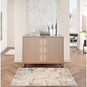Borough Wharf Abstract Hues Area Rug Beige Grey Rectangle 99 x 160cm Borough Wharf Abstract Hues Area Rug Beige Grey Rectangle 99 x 160cm