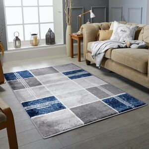 17 Stories Castera Dhurrie Grey/Navy Rug Grey/Navy Rectangle 160 x 230cm 17 Stories Castera Dhurrie Grey/Navy Rug Grey/Navy Rectangle 160 x 230cm