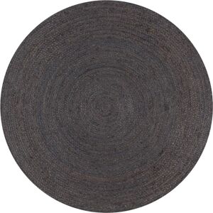 Symple Stuff Hand Braided Dark Grey Rug Dark Grey Round 120cm Symple Stuff Hand Braided Dark Grey Rug Dark Grey Round 120cm