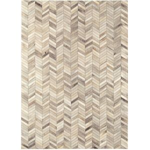 Canora Grey Karlee Handwoven Cowhide Beige Rug Beige Rectangle 200 x 300cm Canora Grey Karlee Handwoven Cowhide Beige Rug Beige Rectangle 200 x 300cm