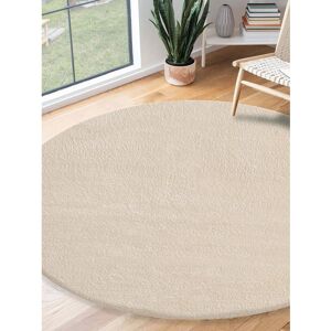 the carpet Relax Machine Woven Beige Indoor Rug Beige Round 200cm the carpet Relax Machine Woven Beige Indoor Rug Beige Round 200cm