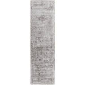 Wade Logan Nareg Plain Silky Rug Silver Runner 66 x 240cm Wade Logan Nareg Plain Silky Rug Silver Runner 66 x 240cm