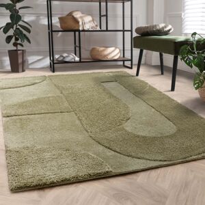 Latitude Run Defino Cozy Geometric Tufted Green Area Rug Green Rectangle 200 x 290cm Latitude Run Defino Cozy Geometric Tufted Green Area Rug Green Rectangle 200 x 290cm