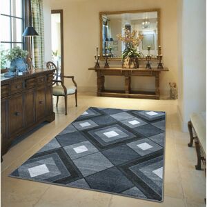 17 Stories Gibert Geometric Grey Rug Grey Rectangle 160 x 230cm 17 Stories Gibert Geometric Grey Rug Grey Rectangle 160 x 230cm