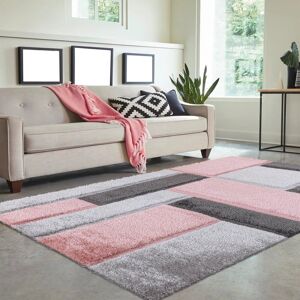 Metro Dashanay Geometric Machine Woven Pink Area Rug Pink Runner 80 x 150 cm Metro Dashanay Geometric Machine Woven Pink Area Rug Pink Runner 80 x 150 cm