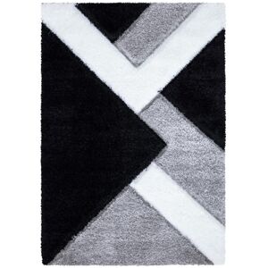 Metro Woodbranch Shaggy Black/White Rug Black/White Rectangle 80 x 150cm Metro Woodbranch Shaggy Black/White Rug Black/White Rectangle 80 x 150cm