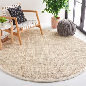 Ebern Designs Natural Fiber Hana Handwoven Area Rug in Ivory Ivory Round 152 cm Ebern Designs Natural Fiber Hana Handwoven Area Rug in Ivory Ivory Round 152 cm
