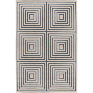 Metro Mckenzie Hooked Cream/Blue Indoor/Outdoor Rug Cream/Blue Rectangle 79 x 152 cm Metro Mckenzie Hooked Cream/Blue Indoor/Outdoor Rug Cream/Blue Rectangle 79 x 152 cm