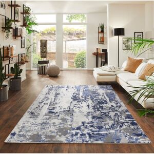 Metro Crathie Abstract Power Loom Navy Area Rug Navy Rectangle 120cm x 170cm Metro Crathie Abstract Power Loom Navy Area Rug Navy Rectangle 120cm x 170cm