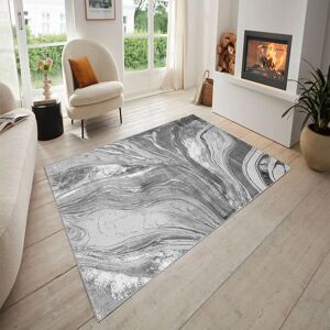 Metro Modern Abstract Marble Area Rug – 100% Polyester Living Room Carpet, Antistatic, Soil & Water Repellent, Colourfast Indoor Rug Silver Rectangle 160 x 230 cm Metro Modern Abstract Marble Area Rug – 100% Polyester Living Room Carpet, Antistatic, Soil & Water Repellent, Colourfast Indoor Rug Silver Rectangle 160 x 230 cm
