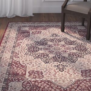 Bloomsbury Market Zaylee Looped/Hooked Cream/Red Rug Rectangle 91 x 152 cm Bloomsbury Market Zaylee Looped/Hooked Cream/Red Rug Rectangle 91 x 152 cm