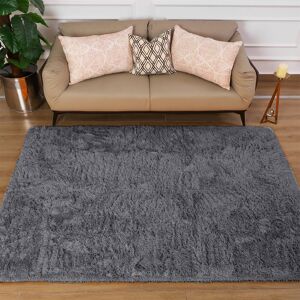Fairmont Park Solid Colour Shag Area Rug Grey Rectangle 160 x 230 cm Fairmont Park Solid Colour Shag Area Rug Grey Rectangle 160 x 230 cm