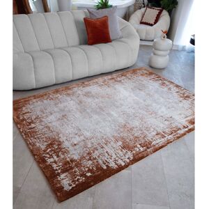 Rio Abrienne Soft Shiny Border Orange/Grey Rug Orange Rectangle 160 x 230cm Rio Abrienne Soft Shiny Border Orange/Grey Rug Orange Rectangle 160 x 230cm