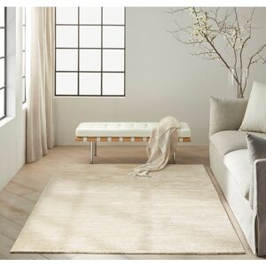 Calvin Klein CK010 LINEAR Solid Colour;Striped Handmade Ivory Area Rug Ivory Rectangle 160 x 221cm Calvin Klein CK010 LINEAR Solid Colour;Striped Handmade Ivory Area Rug Ivory Rectangle 160 x 221cm