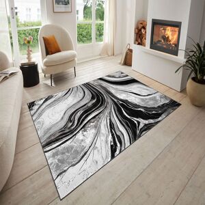 Ivy Bronx Modern Abstract Marble Area Rug – 100% Polyester Living Room Carpet, Antistatic, Soil & Water Repellent, Colourfast Indoor Rug Black Rectangle 160 x 230 cm Ivy Bronx Modern Abstract Marble Area Rug – 100% Polyester Living Room Carpet, Antistatic, Soil & Water Repellent, Colourfast Indoor Rug Black Rectangle 160 x 230 cm