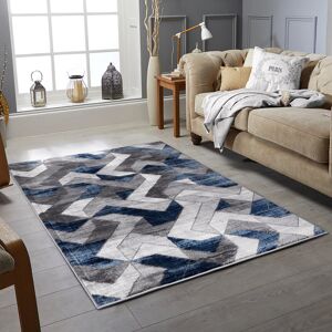 Wade Logan Vanant Dhurrie Navy Blue/Grey Rug Navy Rectangle 120 x 170cm Wade Logan Vanant Dhurrie Navy Blue/Grey Rug Navy Rectangle 120 x 170cm