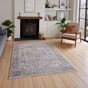 Think Rugs Vintage area rug Machine Woven Rectangle Blue Blue Rectangle 160 x 230cm Think Rugs Vintage area rug Machine Woven Rectangle Blue Blue Rectangle 160 x 230cm