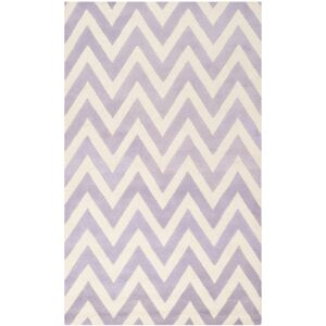 Ebern Designs Nero Hand Tufted Wool Lavender/Ivory Rug Lavender/Ivory Rectangle 183 x 274 cm Ebern Designs Nero Hand Tufted Wool Lavender/Ivory Rug Lavender/Ivory Rectangle 183 x 274 cm