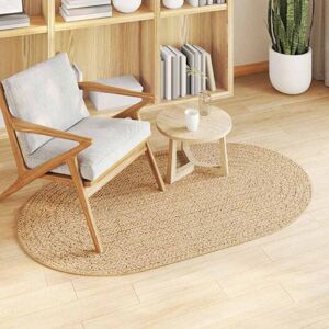 House of Hampton Oval Machine Braided Area Rug Brown Oval 80 x 150 cm House of Hampton Oval Machine Braided Area Rug Brown Oval 80 x 150 cm