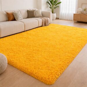 Aspire Homeware Mustard Yellow Shaggy Area Rug Soft Plush Indoor Carpet OCHRE Rectangle 160cm Width X 230cm Length Aspire Homeware Mustard Yellow Shaggy Area Rug Soft Plush Indoor Carpet OCHRE Rectangle 160cm Width X 230cm Length