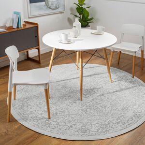 Mistana Copenhaver Power Loom Off-White/Medium Gray/Charcoal Rug Black;Grey;Cream Round 200 cm Mistana Copenhaver Power Loom Off-White/Medium Gray/Charcoal Rug Black;Grey;Cream Round 200 cm
