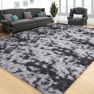 Borough Wharf Luxury Plush Shaggy Grey Rug Tye Dye Grey Runner 80 x 300 cm Borough Wharf Luxury Plush Shaggy Grey Rug Tye Dye Grey Runner 80 x 300 cm