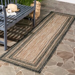 Latitude Run Augustinus Natural/Black Indoor/Outdoor Rug Tan Runner 69 x 244 cm Latitude Run Augustinus Natural/Black Indoor/Outdoor Rug Tan Runner 69 x 244 cm