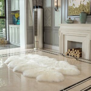 Mack + Milo Artie Irregular Shaped Super Soft White Shaggy Area Rug White 110cm W X 180cm L Mack + Milo Artie Irregular Shaped Super Soft White Shaggy Area Rug White 110cm W X 180cm L