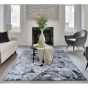 Ivy Bronx Aurora AU21 Foam Metallic Blue Area Rug Blue;Beige Rectangle 80 x 150cm Ivy Bronx Aurora AU21 Foam Metallic Blue Area Rug Blue;Beige Rectangle 80 x 150cm