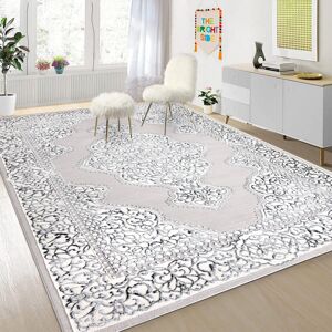 Latitude Vive Brenson Floral Grey Area Rug Rectangle 160 x 230cm Latitude Vive Brenson Floral Grey Area Rug Rectangle 160 x 230cm
