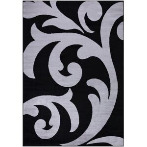 Rosalind Wheeler Black Grey Sophia Modern Floral Area Rug & Runner – Stylish Living Room, Bedroom & Hallway Carpet Black/Grey Rectangle 80 x 150cm Rosalind Wheeler Black Grey Sophia Modern Floral Area Rug & Runner – Stylish Living Room, Bedroom & Hallway Carpet Black/Grey Rectangle 80 x 150cm
