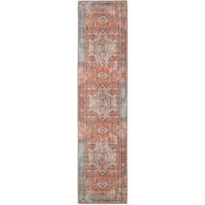 Kukoon Machine Washable Terracotta Traditional Tribal Patterned Distressed Living Room Area Rug Beige;Terracotta Runner 60 x 240 cm Kukoon Machine Washable Terracotta Traditional Tribal Patterned Distressed Living Room Area Rug Beige;Terracotta Runner 60 x 240 cm