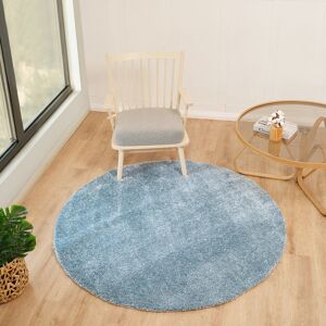 Latitude Run Amneris Ridout Shaggy Modern Boho Soft Fluffy Thick Plush Pile Denim Area Rug Blue Round 160cm Latitude Run Amneris Ridout Shaggy Modern Boho Soft Fluffy Thick Plush Pile Denim Area Rug Blue Round 160cm