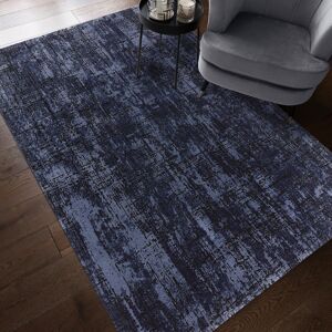 Rio Abrienne Soft Shiny Modern Blue/Black Rug Blue;Black Rectangle 240 x 340cm Rio Abrienne Soft Shiny Modern Blue/Black Rug Blue;Black Rectangle 240 x 340cm
