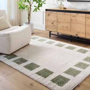 17 Stories Machine Washable Shaggy Boho Grass Green Area Rug Beige;Green Rectangle 160 x 213cm 17 Stories Machine Washable Shaggy Boho Grass Green Area Rug Beige;Green Rectangle 160 x 213cm