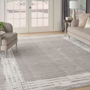 Ebern Designs Malajia Machine Woven Grey/Silver Rug Grey/Silver Rectangle 274 x 366cm Ebern Designs Malajia Machine Woven Grey/Silver Rug Grey/Silver Rectangle 274 x 366cm