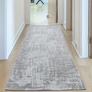 THE RUGS Carina Washable Rugs Striped Design in Grey Grey Runner 80 x 300cm THE RUGS Carina Washable Rugs Striped Design in Grey Grey Runner 80 x 300cm