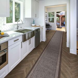 Ophelia & Co. Abby Flatweave Brown Hallway Runner Rug Brown Runner 270cm x 80cm Ophelia & Co. Abby Flatweave Brown Hallway Runner Rug Brown Runner 270cm x 80cm